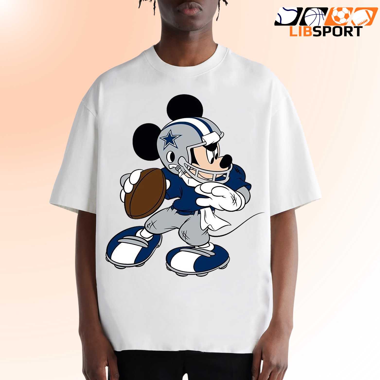 Mickey Dallas Cowboys Unisex T-Shirt, Football Graphic Tee, Game Day Shirt